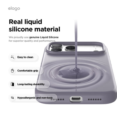 Elago Mag Silicone Case for iPhone 17 Pro Max / iPhone 18 Pro Max - Deep Lavender 