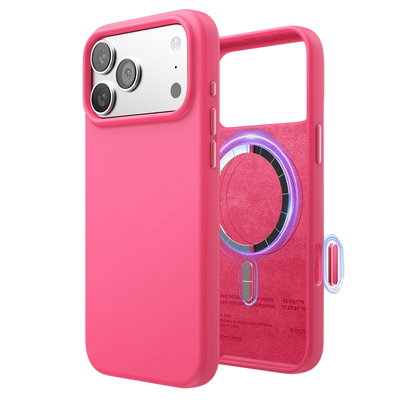 Elago Mag Silicone Case for iPhone 17 Pro Max / iPhone 18 Pro Max - Ice Red 