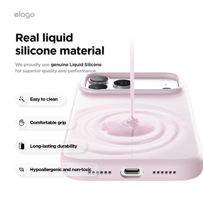 Elago Mag Silicone Case for iPhone 17 Pro Max / iPhone 18 Pro Max - Light Lilac 
