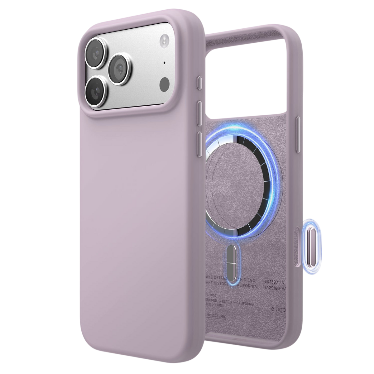 Elago Mag Silicone Case for iPhone 17 Pro Max / iPhone 18 Pro Max - Soft Purple 