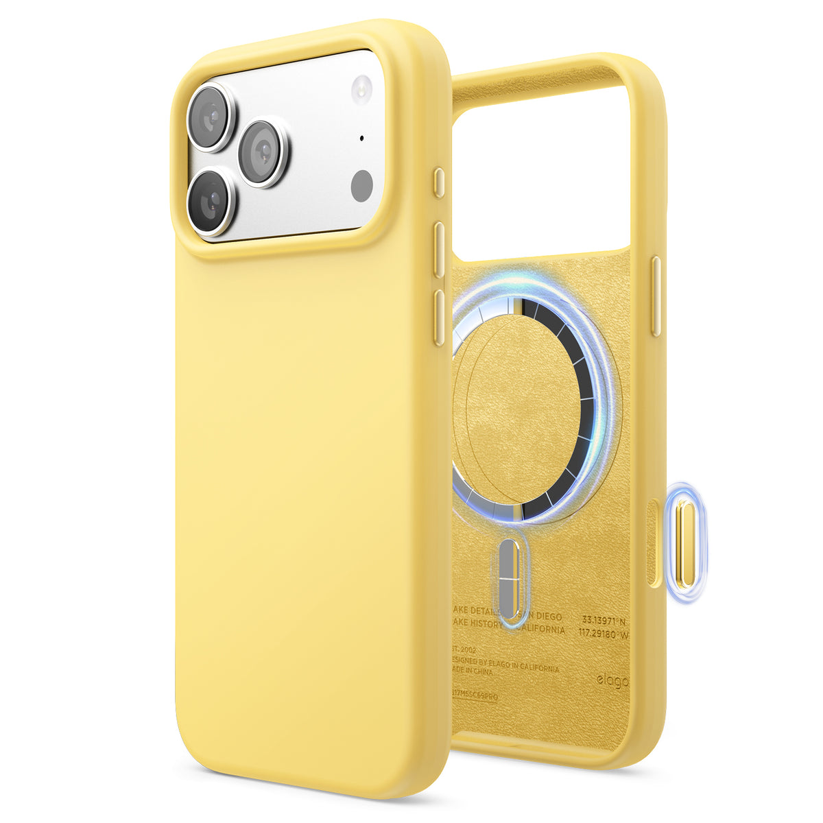 Elago Mag Silicone Case for iPhone 17 Pro Max / iPhone 18 Pro Max - Yellow 