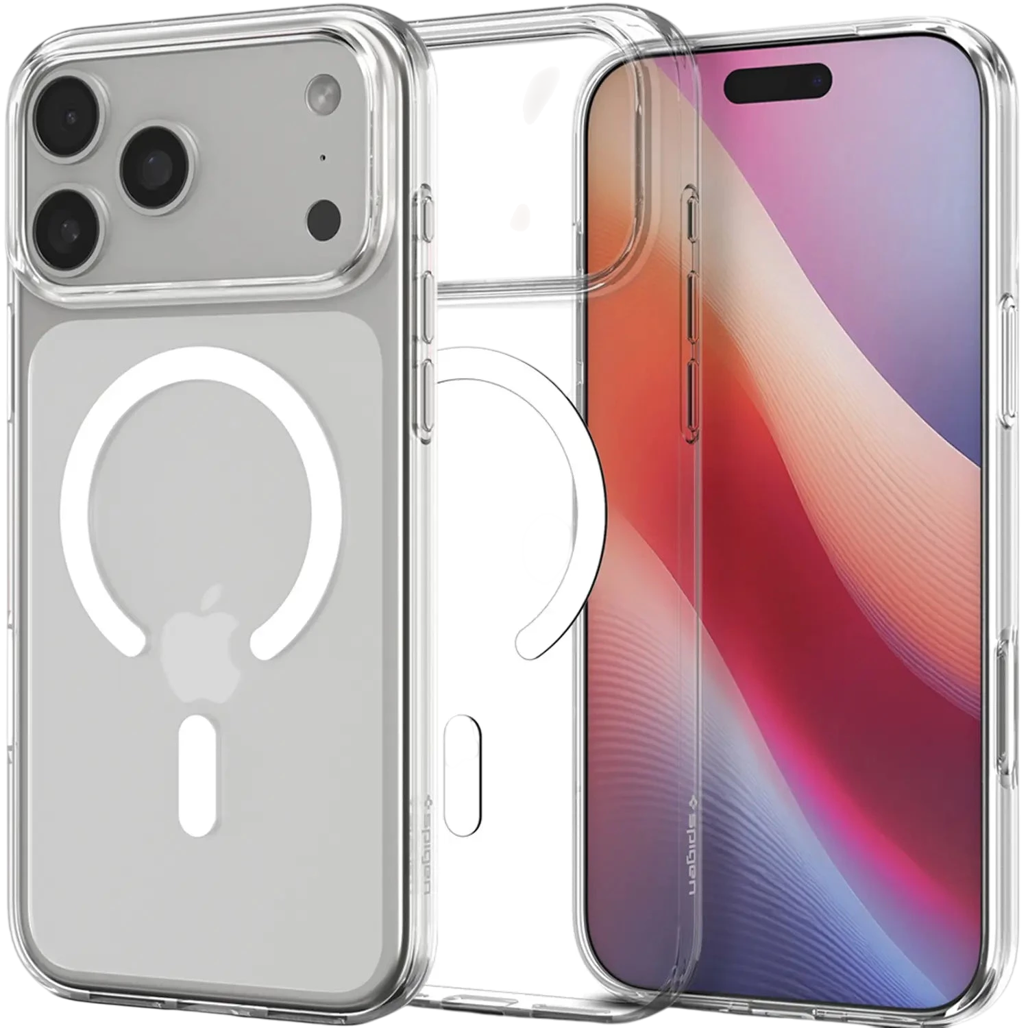 Spigen MagSafe Clear Case With Screen Protector And Lens Protector Transparent Bundle for iPhone 17 Pro Max