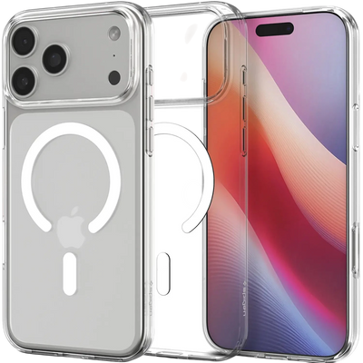 Spigen MagSafe Clear Case With Screen Protector And Lens Protector Transparent Bundle for iPhone 17 Pro Max