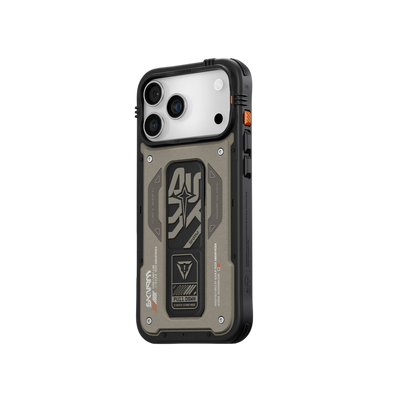 Skinarma Aegis Mag-Charge Grip-Stand Case for iPhone 17 Pro Max - Grey 