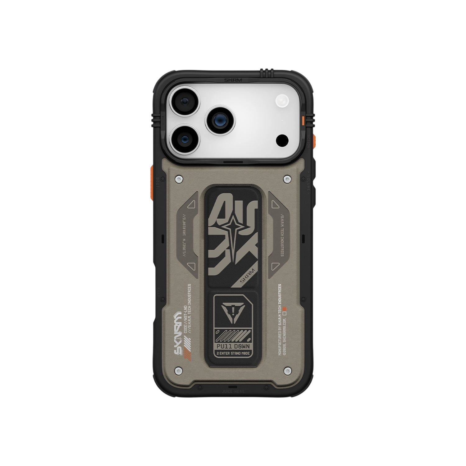 Skinarma Aegis Mag-Charge Grip-Stand Case for iPhone 17 Pro Max - Grey 