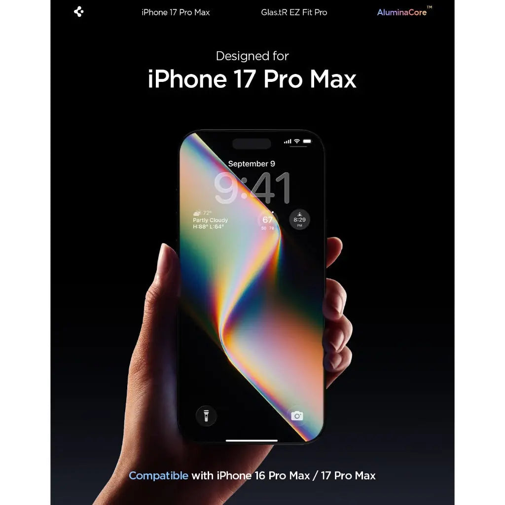 Spigen iPhone 17 Pro Max Screen Protector EZ Fit Pro HD [1 Pack]