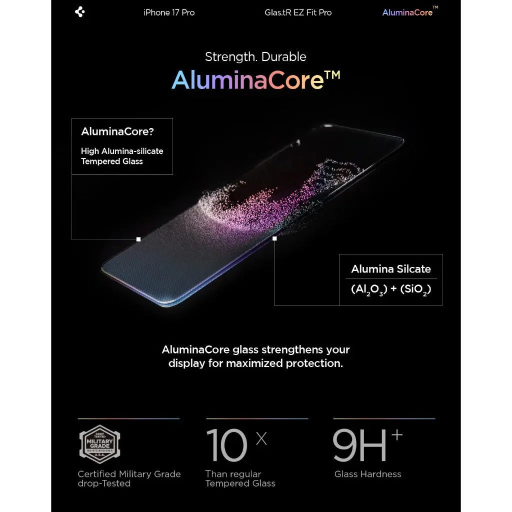 Spigen iPhone 17 Pro Privacy Screen Protector Glas.tR EZ Fit Pro HD [1 Pack]