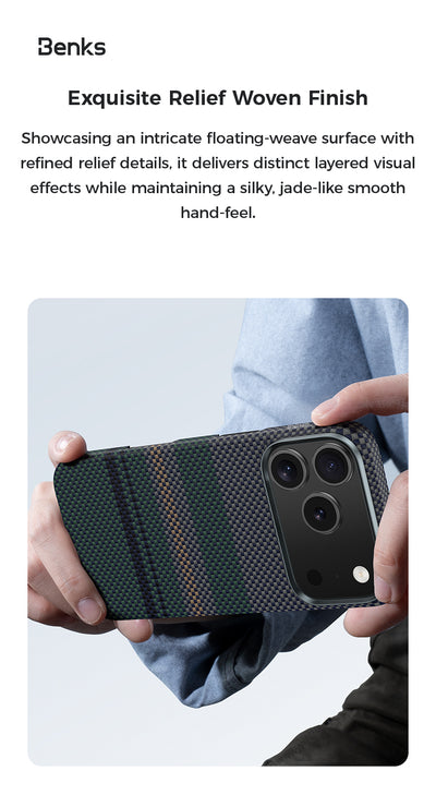Benks Aurora Air C1 Case built with Kevlar® for iPhone 18 Pro Max - features