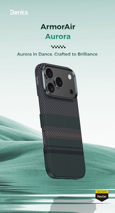 Benks Aurora Air C1 Case built with Kevlar® for iPhone 18 Pro - features