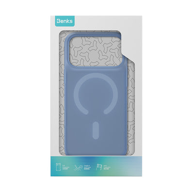 Benks Lucid Armor Phone Case for iPhone 18 Pro & iPhone 17 Series (17 / Pro / Pro Max / Air) - Light Blue retail packaging 
