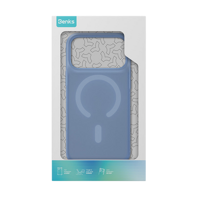 Benks Lucid Armor Pro Magnetic Case for iPhone 18 Pro Max - Blue retail packaging 