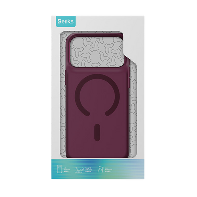 Benks Lucid Armor Pro Magnetic Case for iPhone 18 Pro Max - Deep Red retail packaging 