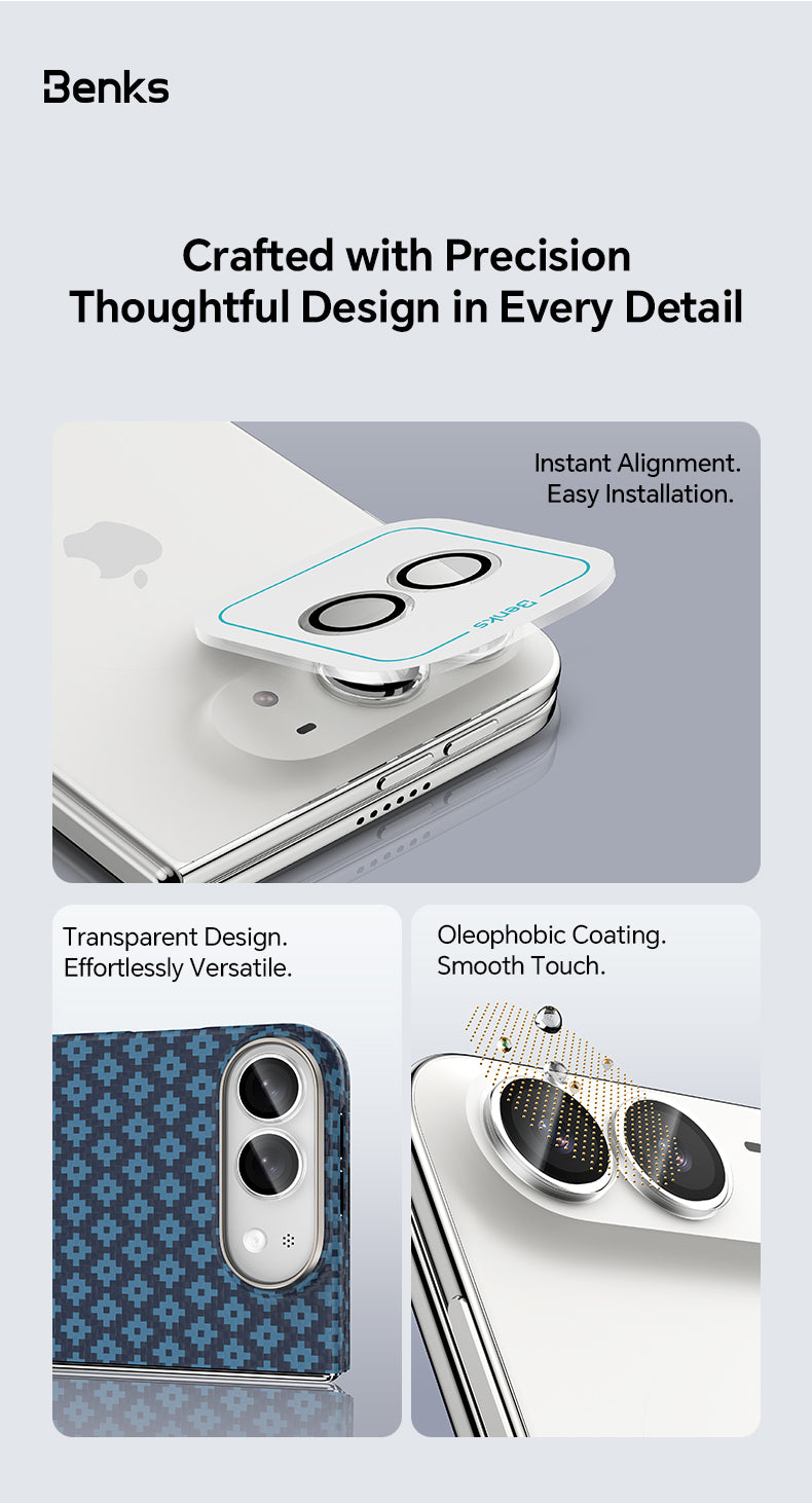 Benks OmniWarrior AR Lens Protector for iPhone Duo - Transparent AR lens protector features