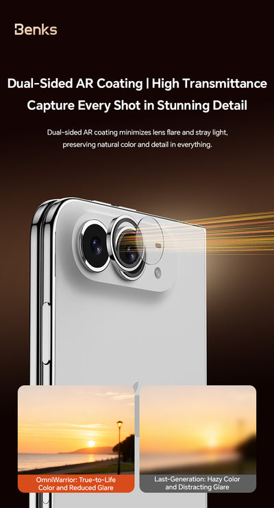 Benks OmniWarrior AR Lens Protector for iPhone Duo - Metal AR lens protector features