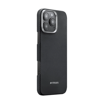 Pitaka Ultra-Slim Case for iPhone 16 Pro 600D Black/Grey (Twill)