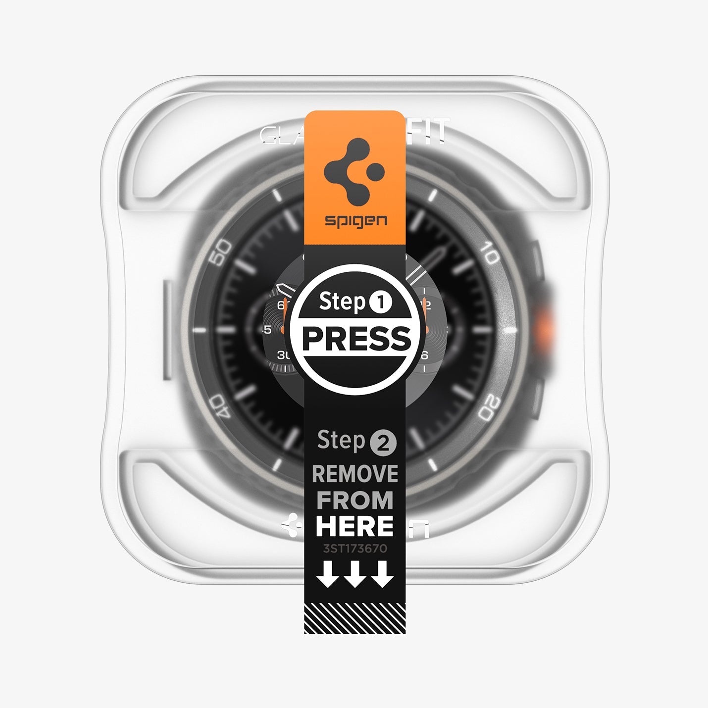 واقي شاشة Spigen GLAS.tR EZ Fit لسامسونج جالاكسي ووتش 8 كلاسيك - عبوة من 2