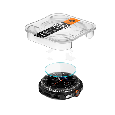 Spigen GLAS.tR EZ Fit Screen Protector for Samsung Galaxy Watch8 Classic - 2 Pack