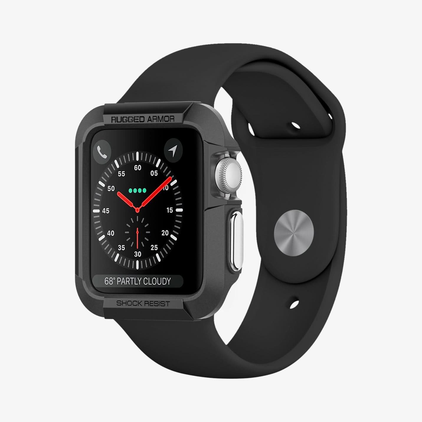 Spigen Apple Watch 10 (42mm) Rugged Armor Matte Black detail