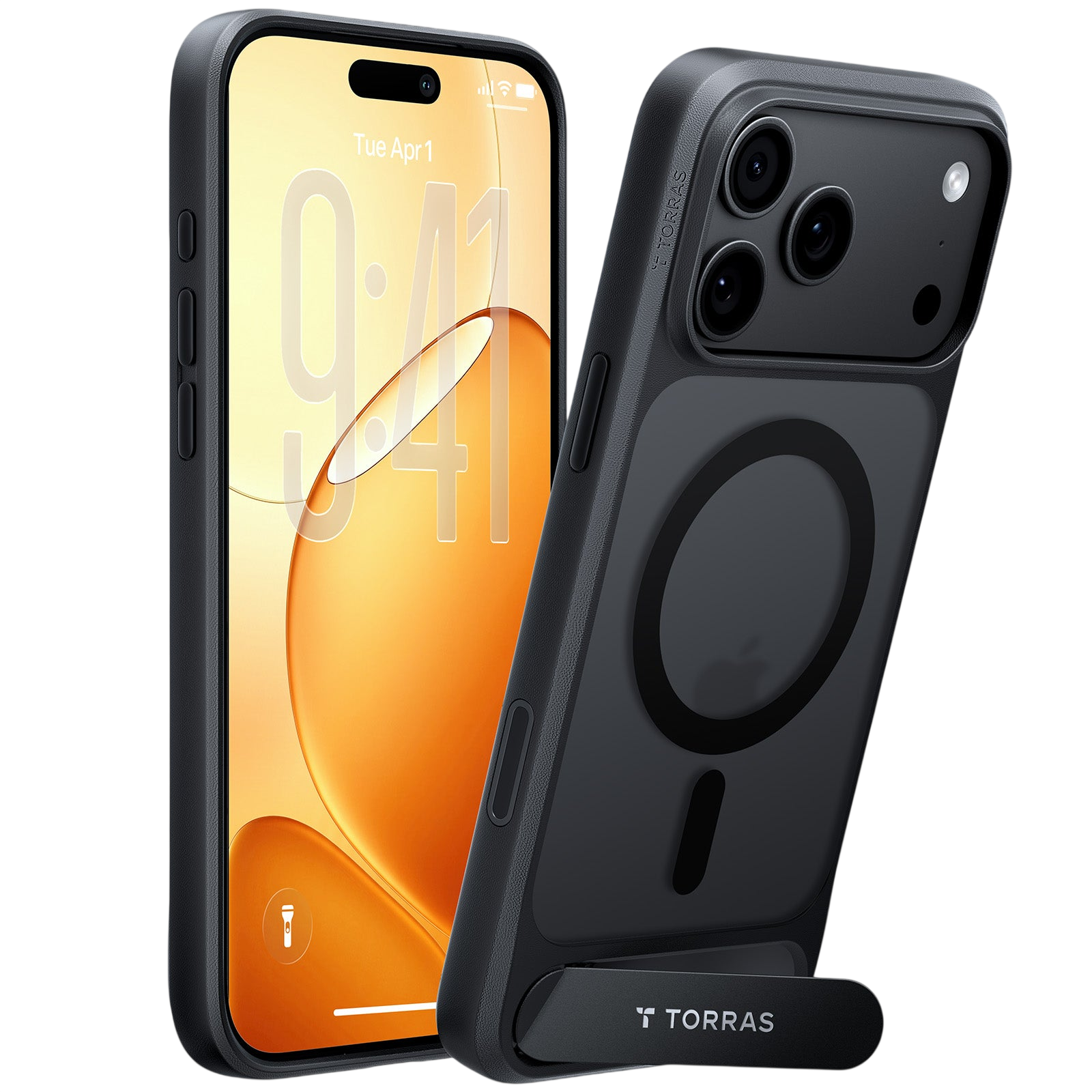 Torras Ostand L1 Case for iPhone 17 Pro Max / iPhone 18 Pro Max - Black 