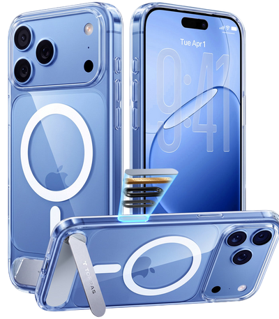 Torras Ostand L1 Case for iPhone 17 Pro Max / iPhone 18 Pro Max - Clear 