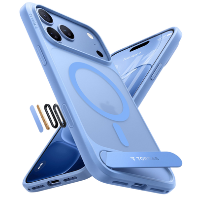 Torras Ostand L1 Case for iPhone 17 Pro / iPhone 18 Pro - Blue 