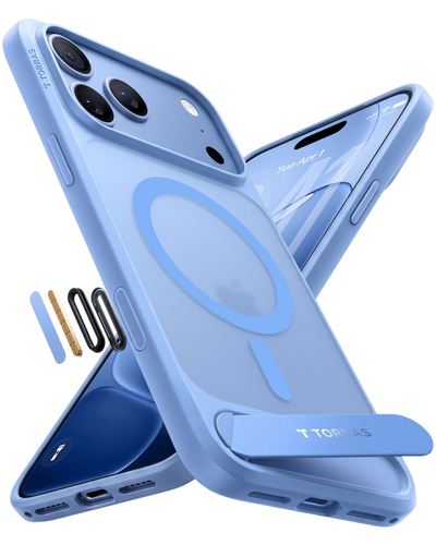 Torras Ostand L1 Case for iPhone 17 Pro / iPhone 18 Pro - Blue 