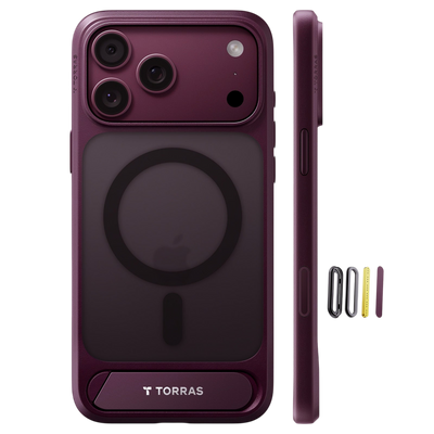 Torras Ostand L1 Case for iPhone 17 Pro / iPhone 18 Pro - Purple 