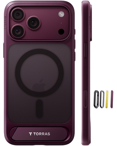 Torras Ostand L1 Case for iPhone 17 Pro Max / iPhone 18 Pro Max - Purple 