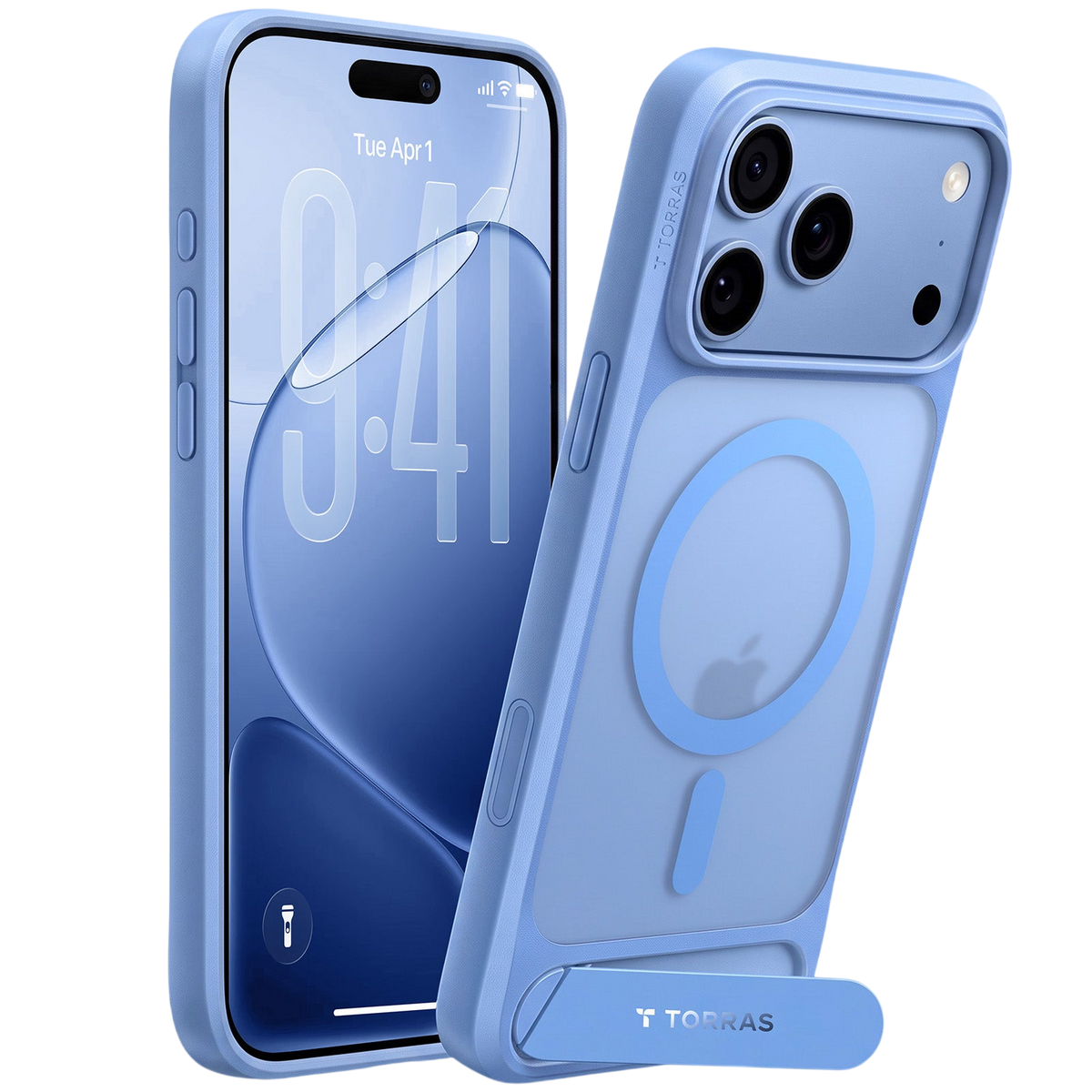 Torras Ostand L1 Case for iPhone 17 Pro / iPhone 18 Pro - Blue 