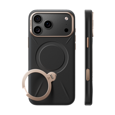 Torras Ostand Q3 VegSkin Case for iPhone 18 Pro Max - Black 