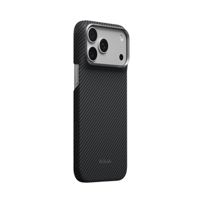 PITAKA Classic Edge Case for iPhone 18 Pro Max - 600D Black/Grey Twill aramid fiber