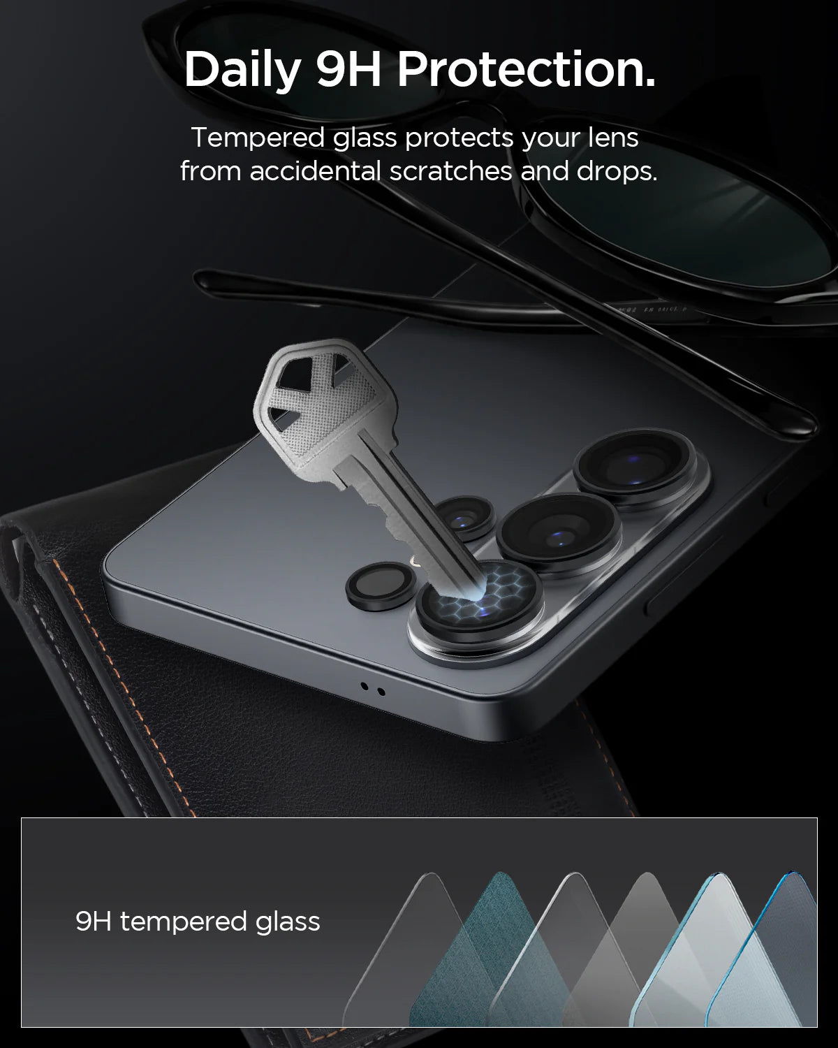 Spigen Glas.tREZFit Optik Black Lens Protector for GalaxyS26 Ultra - 2 Pack