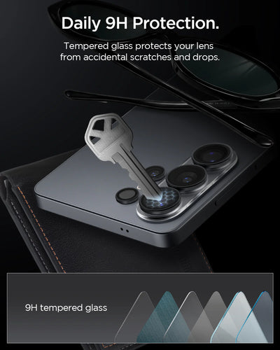 Spigen Glas.tREZFit Optik Black Lens Protector for GalaxyS26 Ultra - 2 Pack
