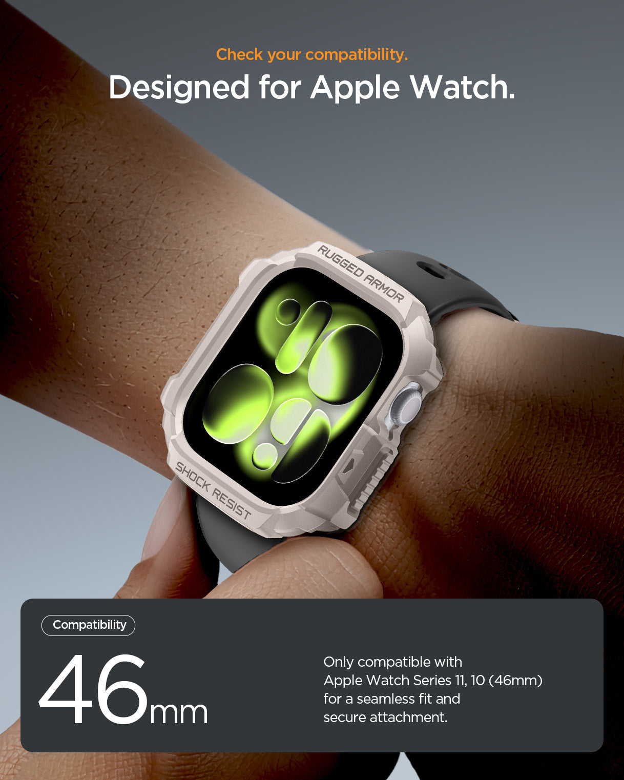 Spigen Rugged Armor 2 Case for Apple Watch Series 11 / Series 10 46mm