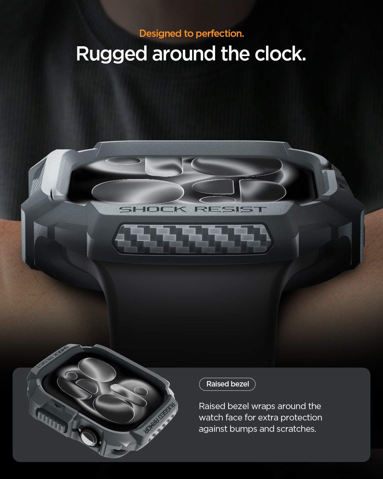 Spigen Rugged Armor 2 Case for Apple Watch Series 11 / Series 10 46mm