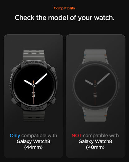 Spigen Rugged Armor Case for Samsung Galaxy Watch 8 44mm