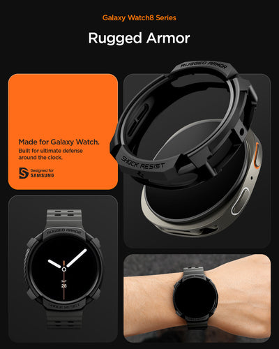 Spigen Rugged Armor Case for Samsung Galaxy Watch 8 44mm