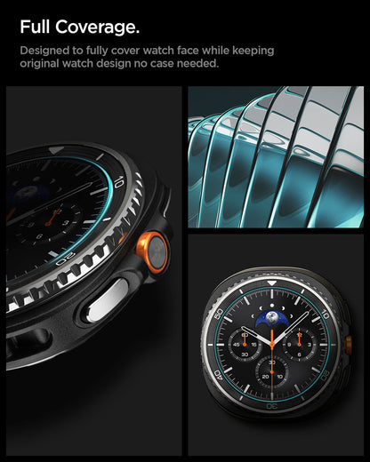 Spigen GLAS.tR EZ Fit Screen Protector for Samsung Galaxy Watch8 Classic - 2 Pack