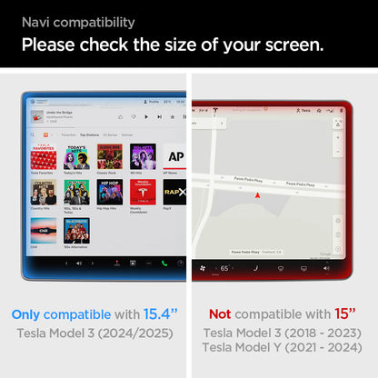 Spigen Tempered Glass Spigen Tesla tR Slim Anti Glare Screen Protector (Rear Display) 1 Pack - Tesla Model 3 (2025/2024) - Y (2025)