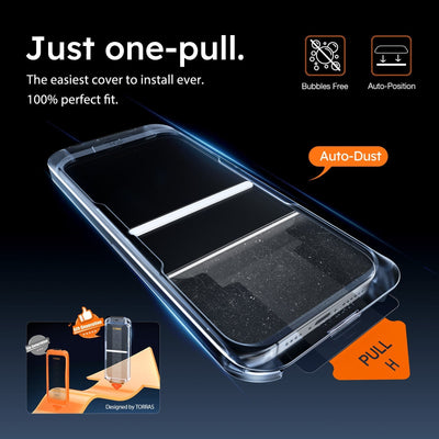 TORRAS GlassGo Tempered Privacy Screen Protector for iPhone 16 - 1 Pack