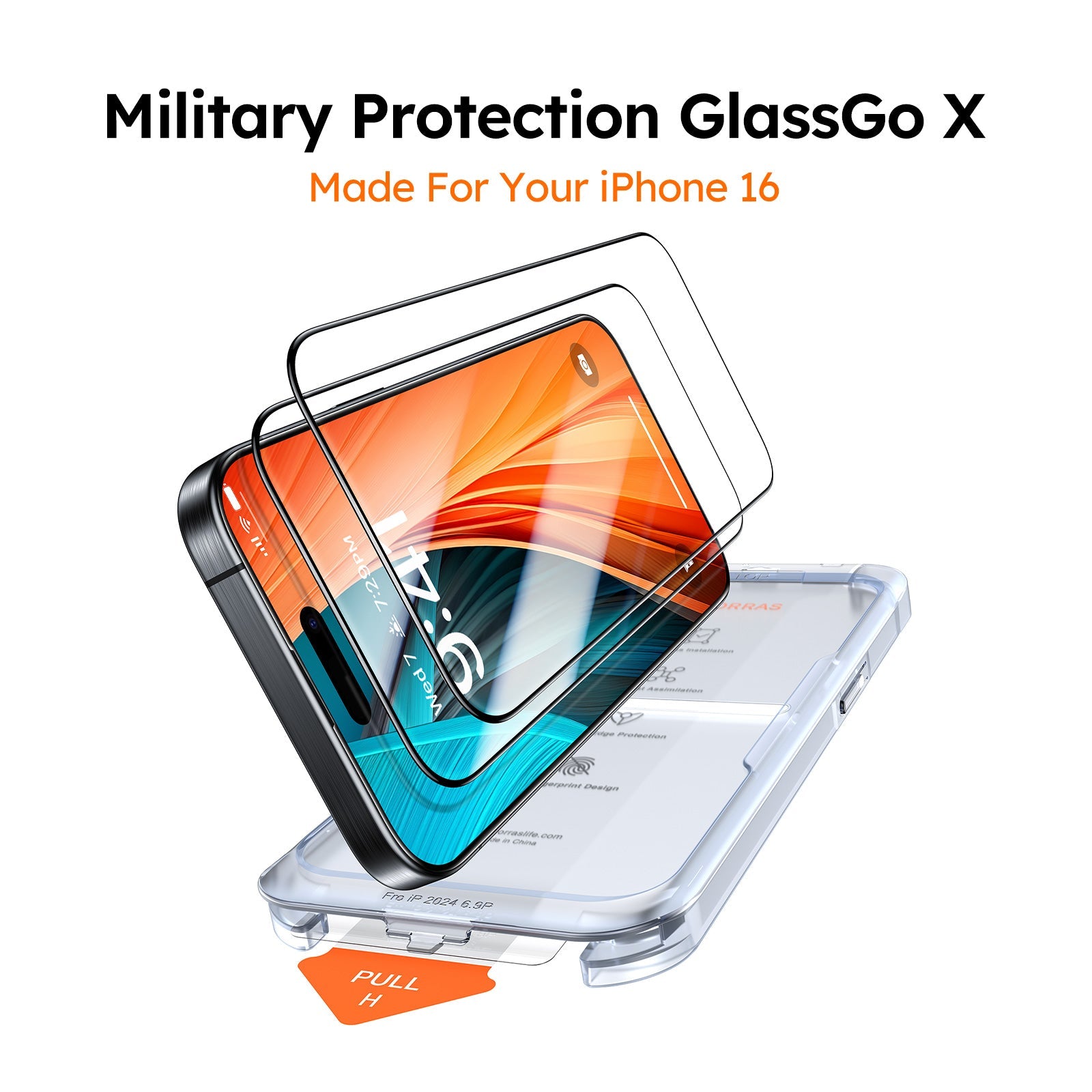 TORRAS GlassGo Tempered Screen Protector for iPhone 16 Plus