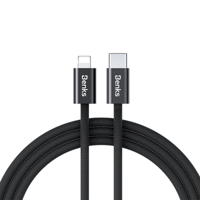 Benks PowerWeave D46 Braided USB-C to Lightning Cable 2m - Black