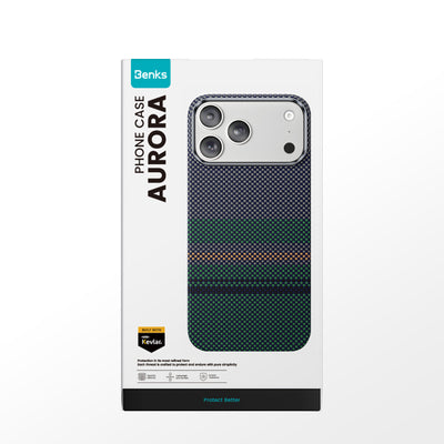 Benks Aurora ArmorAir Case built with Kevlar® for iPhone 17 Pro / Pro Max / Air - Retail packaging