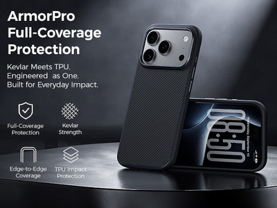 Benks ArmorPro 600D Case built with Kevlar® for iPhone 17 Pro / Pro Max / Air - features
