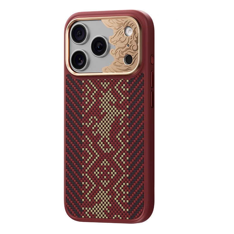 Benks Knight ArmorPro Case built with Kevlar® for iPhone 17 Pro & Pro Max - Red render 2