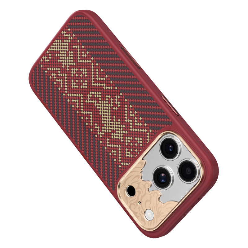 Benks Knight ArmorPro Case built with Kevlar® for iPhone 17 Pro & Pro Max - Red render 4