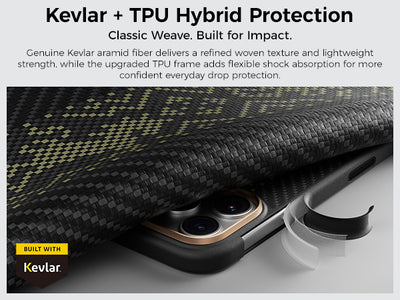 Benks Knight ArmorPro Case built with Kevlar® for iPhone 17 Pro & Pro Max - features