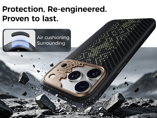 Benks Knight ArmorPro Case built with Kevlar® for iPhone 17 Pro & Pro Max - features