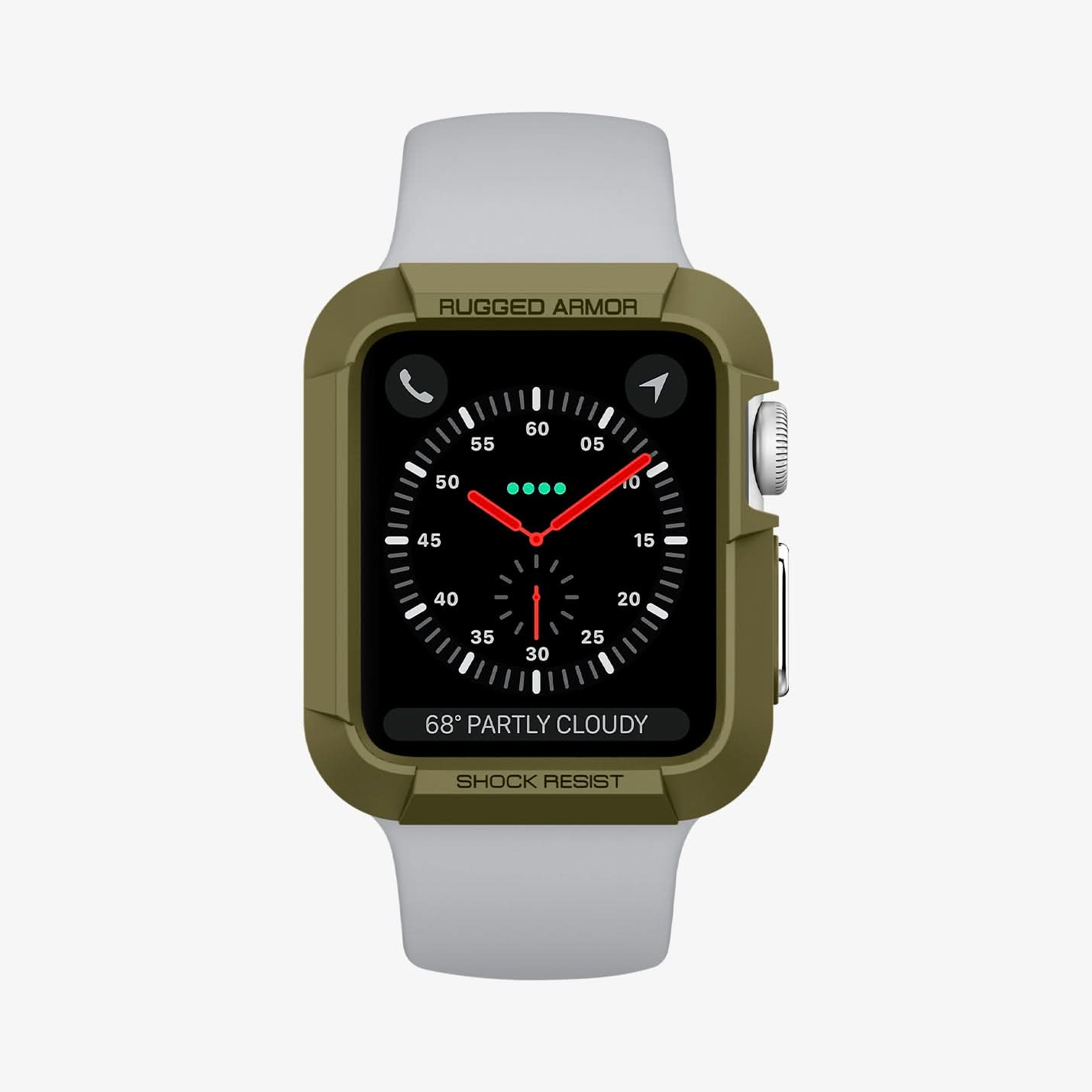 Spigen Apple Watch 10 Rugged Armor green view