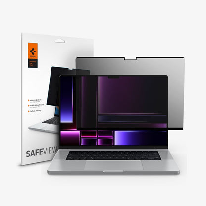 Spigen Safe View Privacy Screen Protector for MacBook Pro  (M5 / M4 / M3 / M2 / M1)